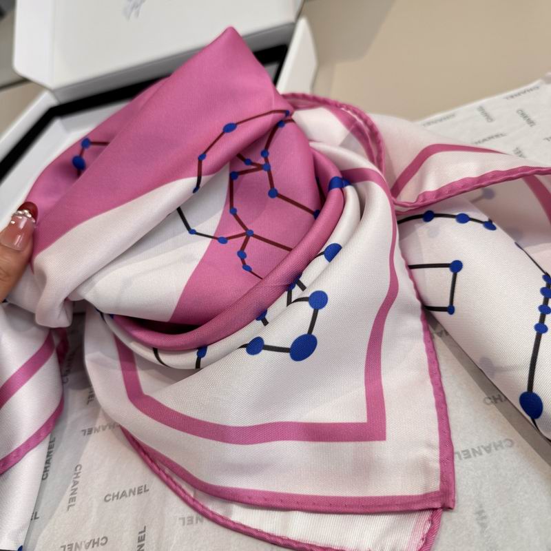 Chanel silk scarf 90X90cm E11 (3)