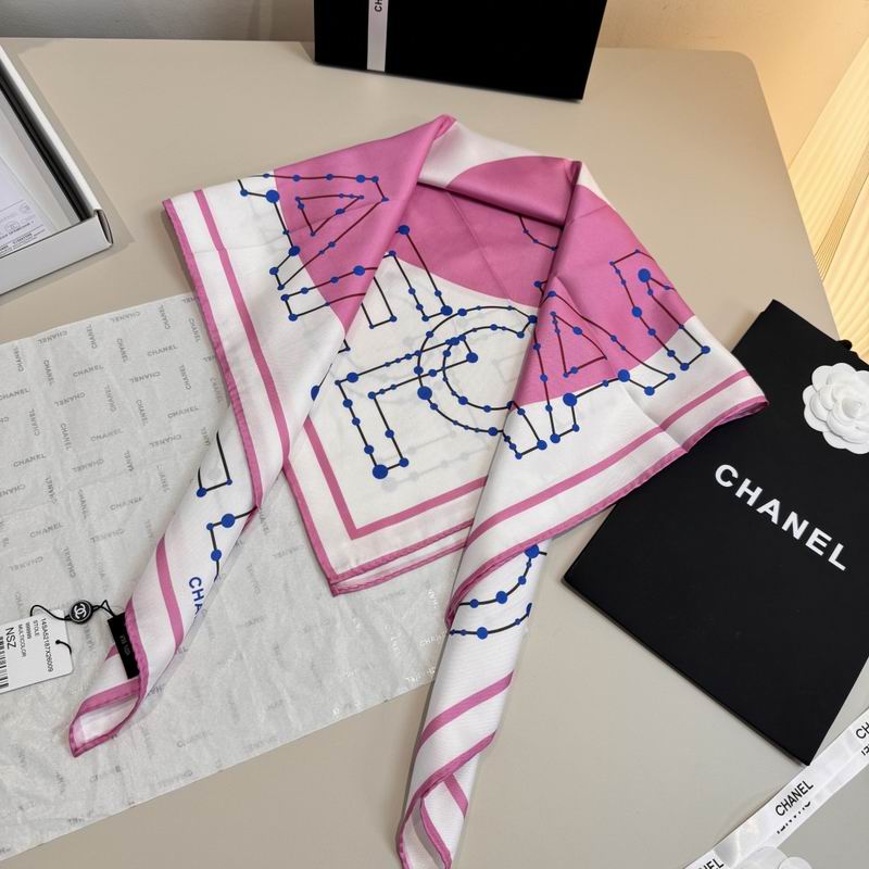 Chanel silk scarf 90X90cm E11 (5)