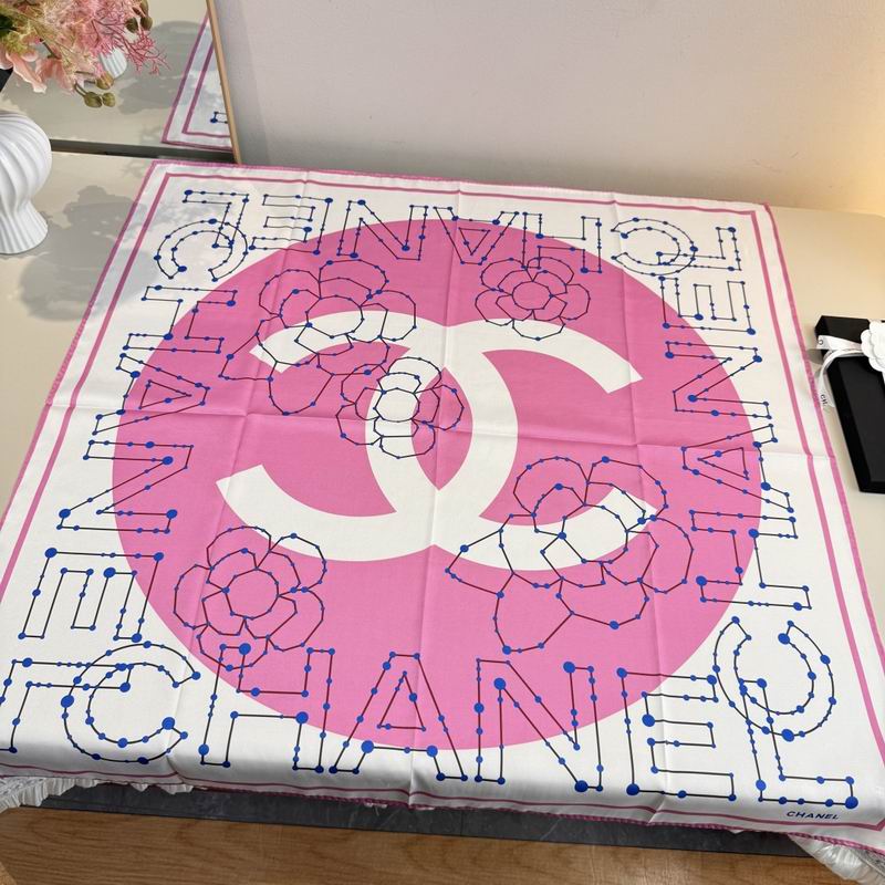 Chanel silk scarf 90X90cm E11 (9)