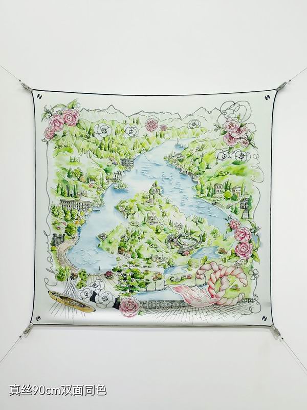 Chanel silk scarf hm (227)