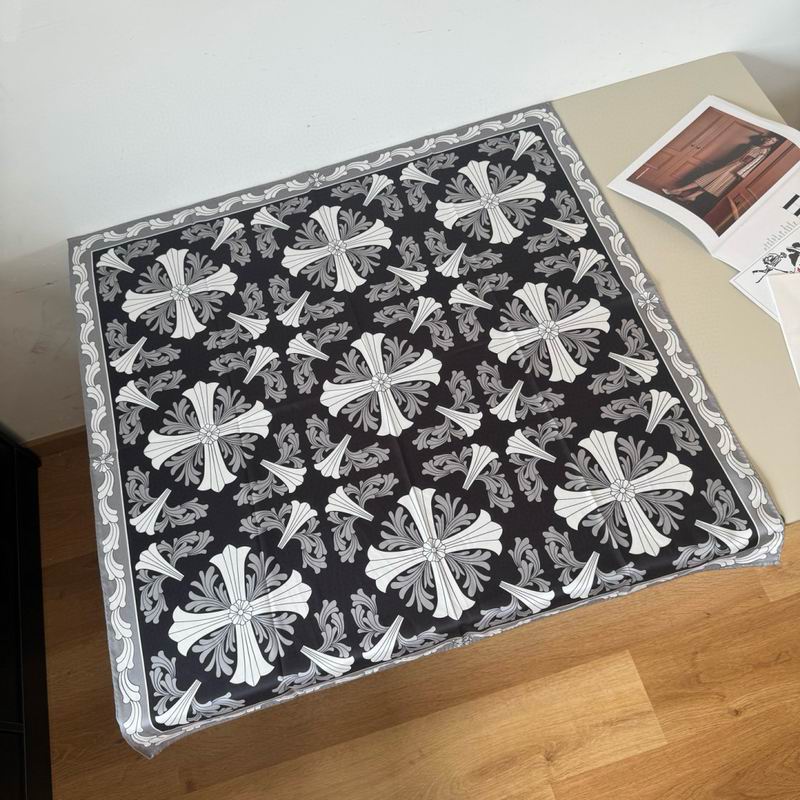 Chrome Hearts silk scarf 90X90cm E37 (16)