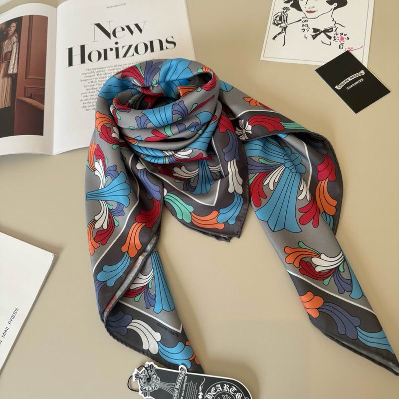 Chrome Hearts silk scarf 90X90cm E37 (3)