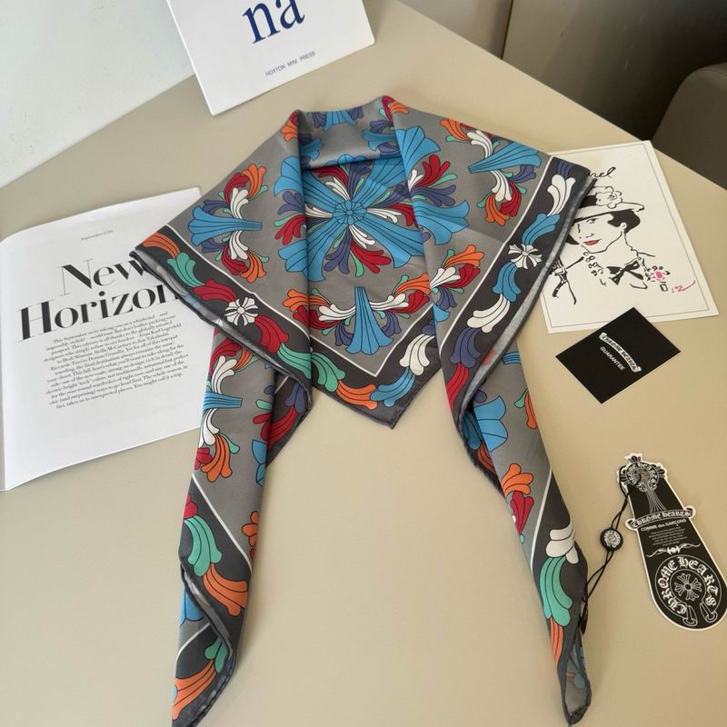 Chrome Hearts silk scarf 90X90cm E37 (4)