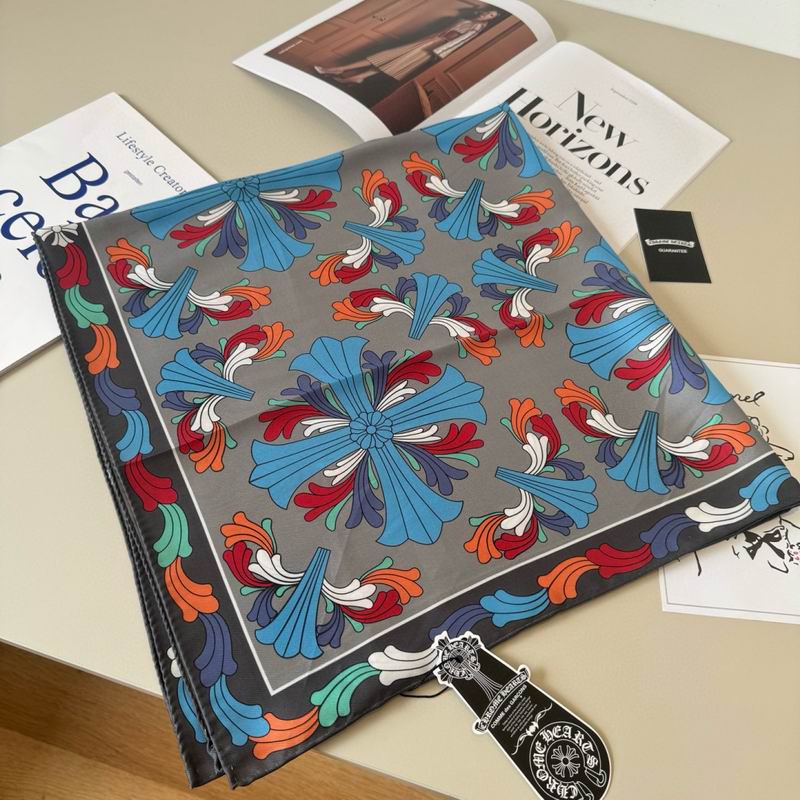 Chrome Hearts silk scarf 90X90cm E37 (5)