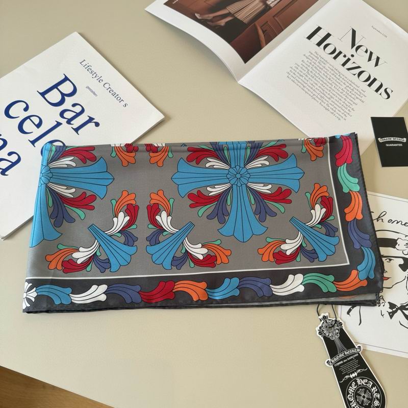 Chrome Hearts silk scarf 90X90cm E37 (6)