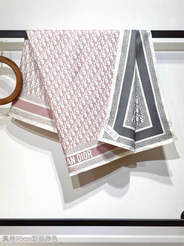 Dior silk scarf 90X90cm E20 (12)