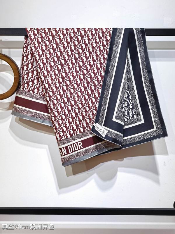 Dior silk scarf 90X90cm E20 (21)