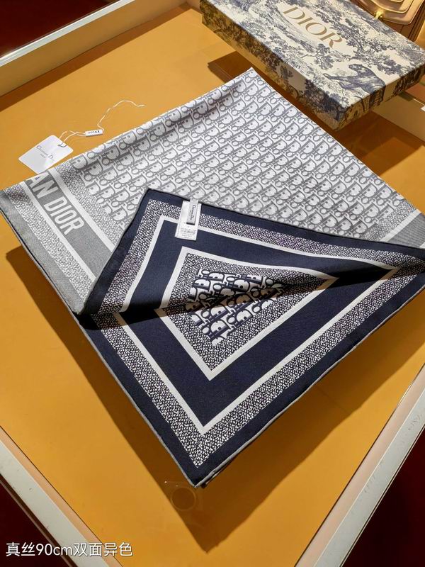 Dior silk scarf 90X90cm E20 (28)