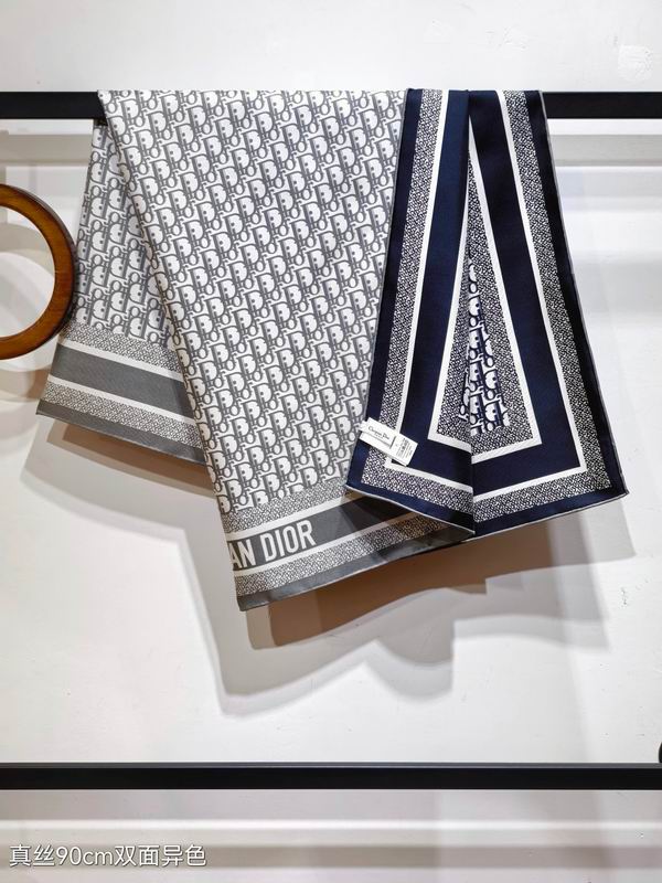 Dior silk scarf 90X90cm E20 (32)