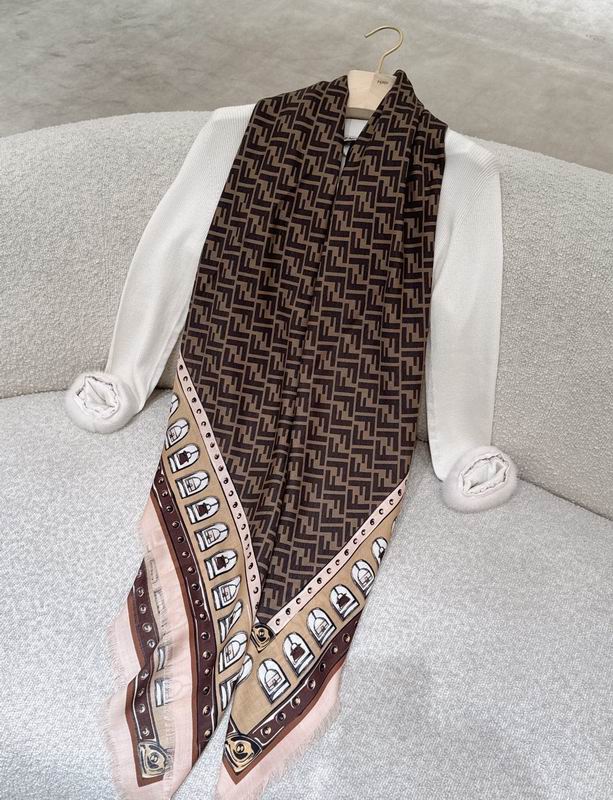 Fendi scarf 135X135cm E29 (3)