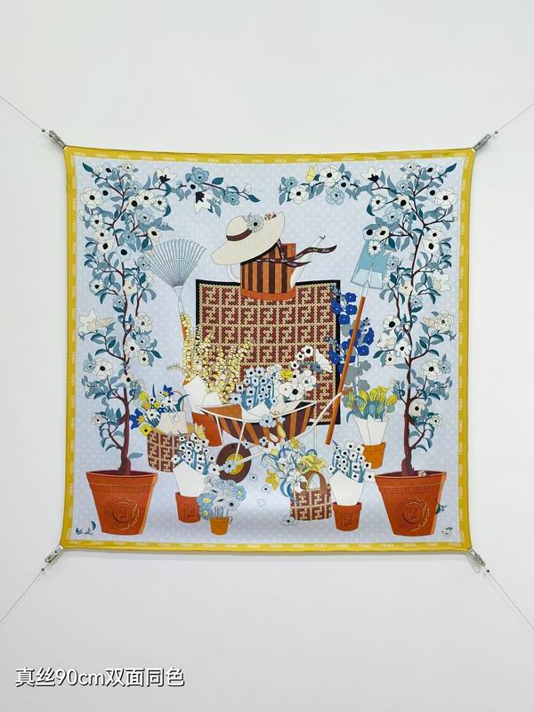 Fendi silk scarf hm (10)