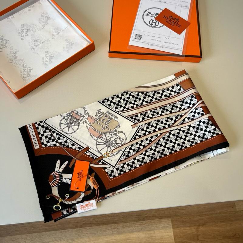 Hermes Silk Scarf 90X90cm E01 (12)
