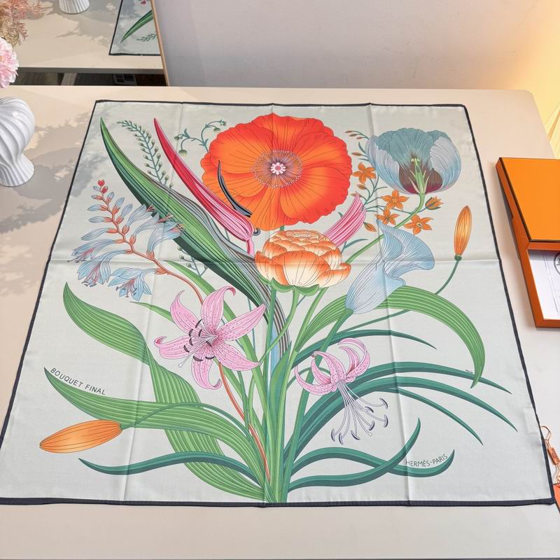 Hermes Silk Scarf 90X90cm E01 (17)