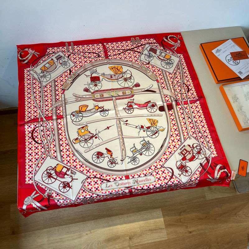 Hermes Silk Scarf 90X90cm E01 (19)