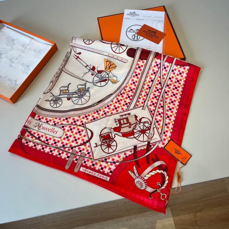 Hermes Silk Scarf 90X90cm E01 (20)