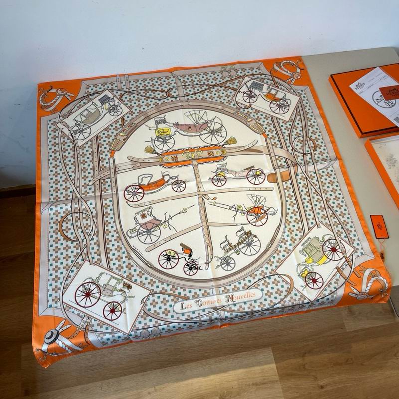 Hermes Silk Scarf 90X90cm E01 (28)