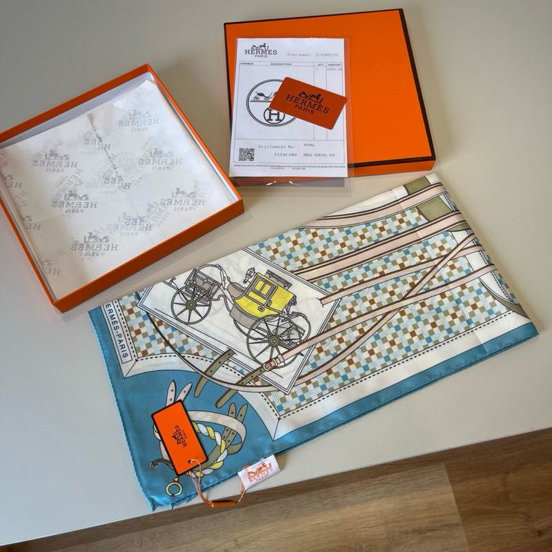 Hermes Silk Scarf 90X90cm E01 (3)