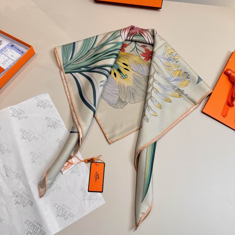 Hermes Silk Scarf 90X90cm E01 (3)