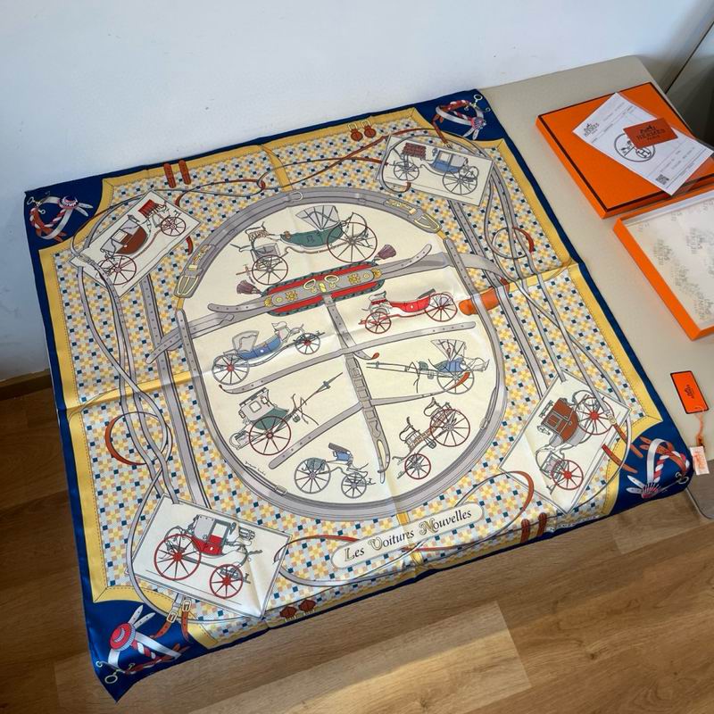 Hermes Silk Scarf 90X90cm E01 (37)