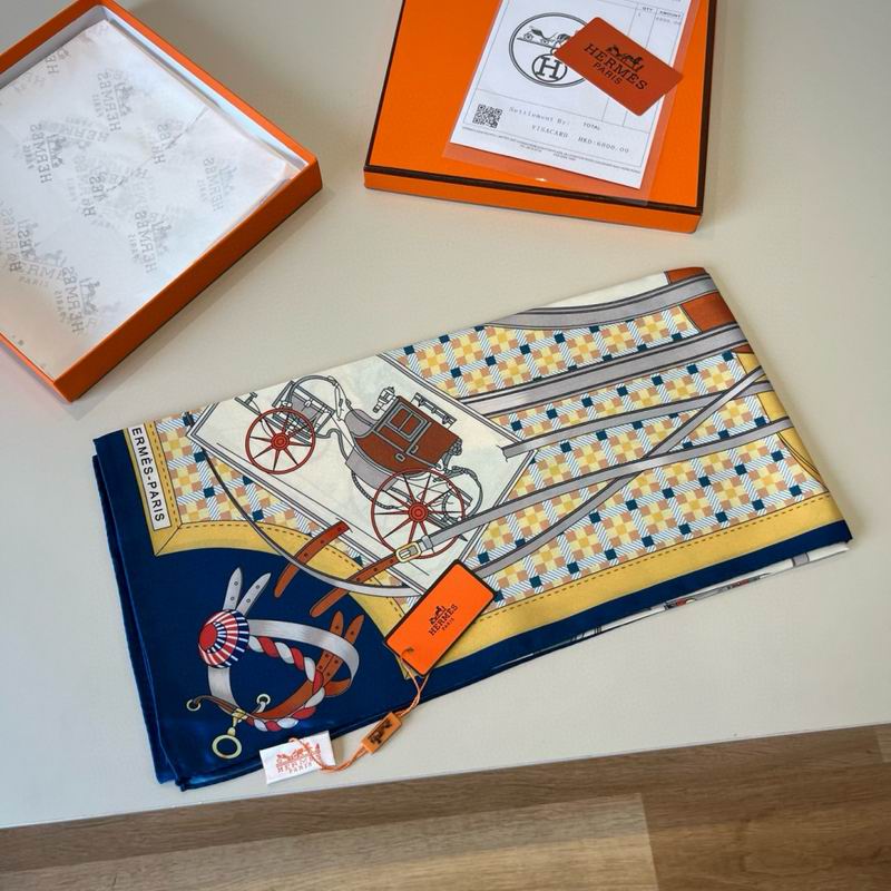 Hermes Silk Scarf 90X90cm E01 (39)