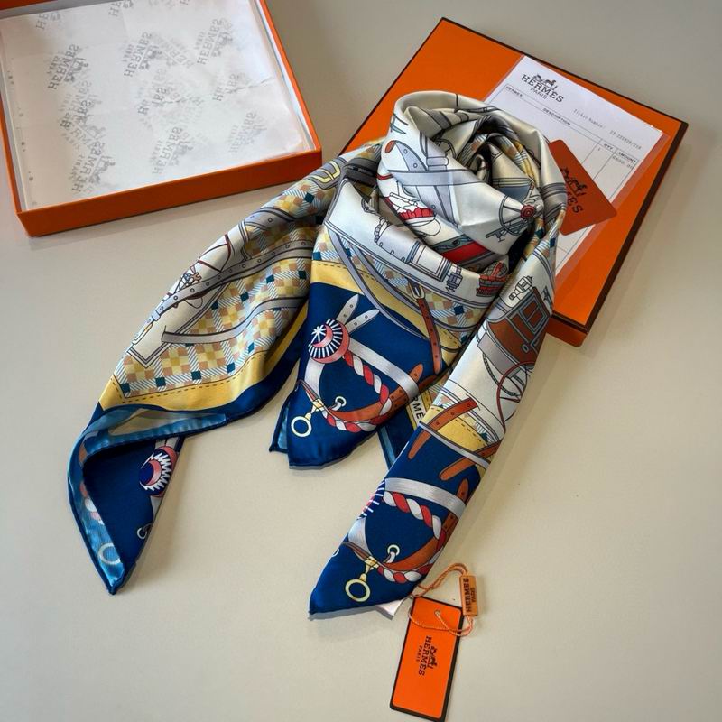 Hermes Silk Scarf 90X90cm E01 (42)