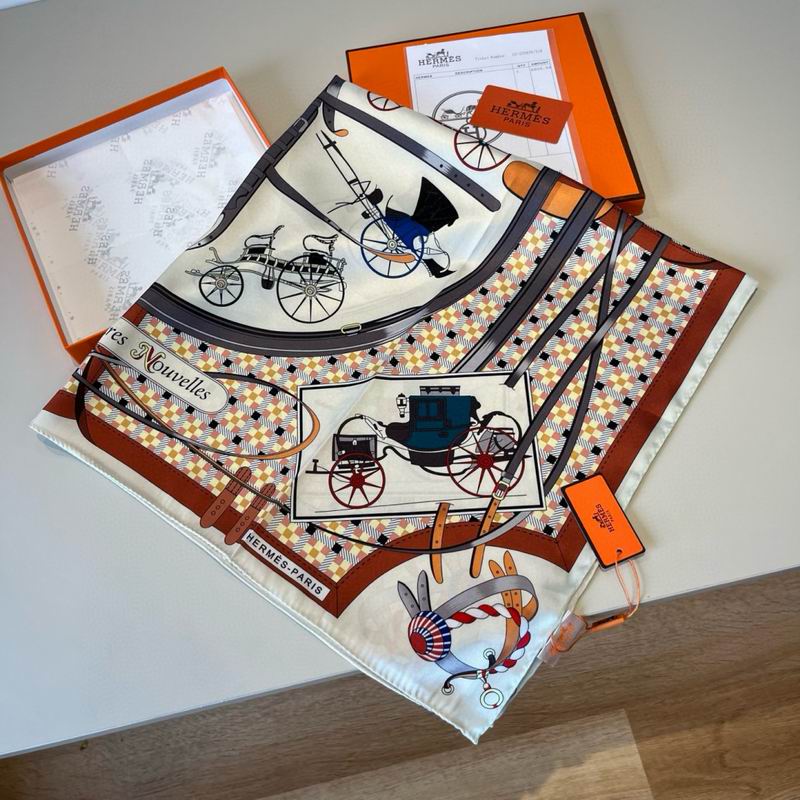 Hermes Silk Scarf 90X90cm E01 (49)
