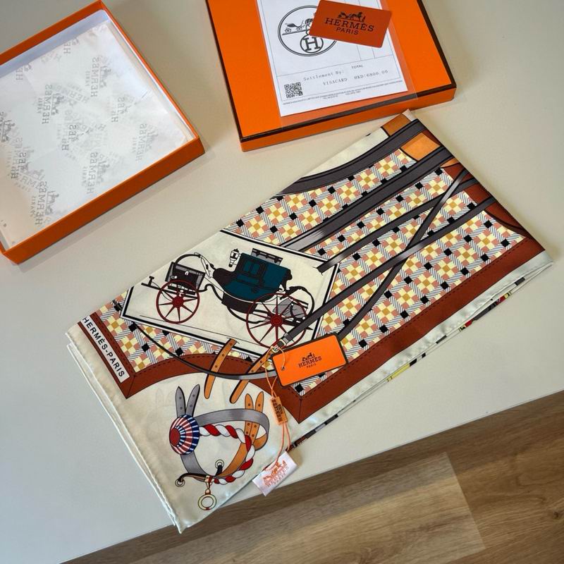 Hermes Silk Scarf 90X90cm E01 (50)