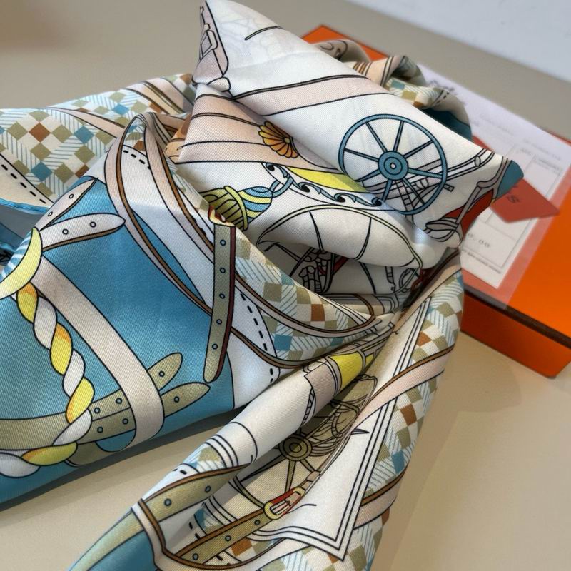 Hermes Silk Scarf 90X90cm E01 (7)