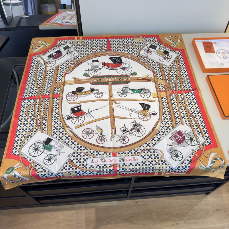 Hermes Silk Scarf 90X90cm E01 (72)