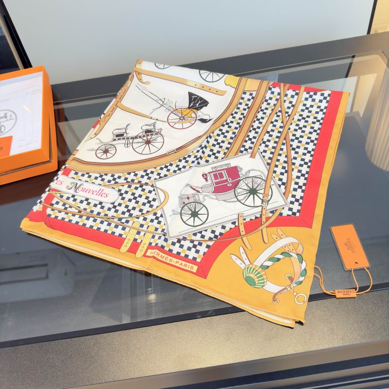 Hermes Silk Scarf 90X90cm E01 (73)