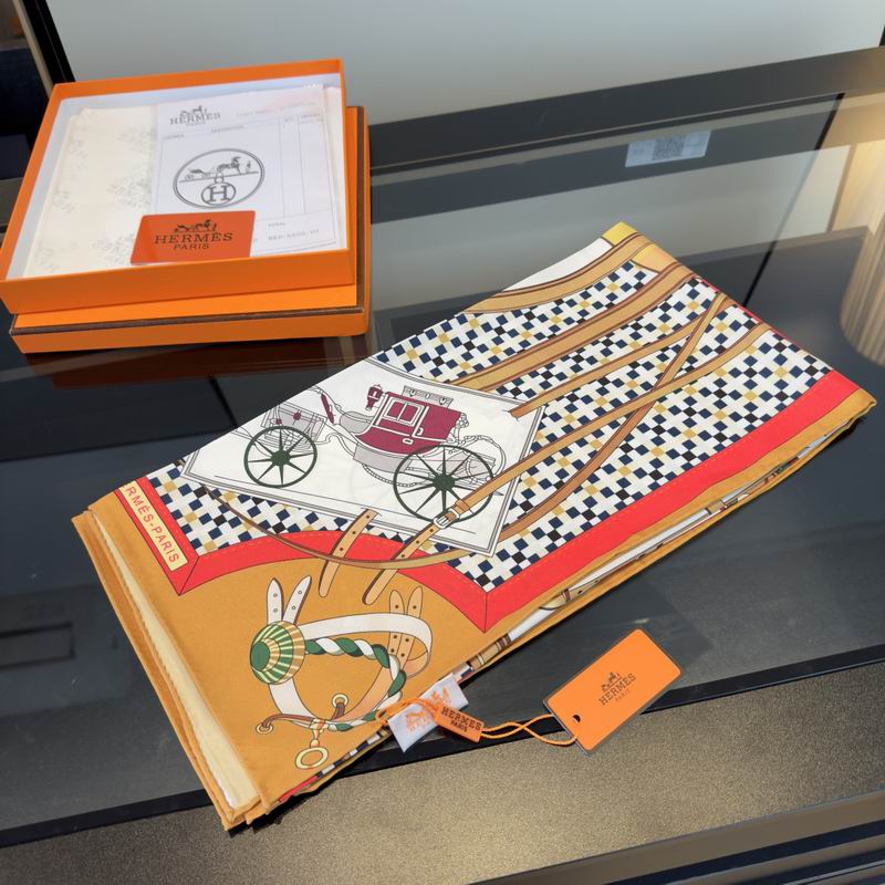 Hermes Silk Scarf 90X90cm E01 (74)