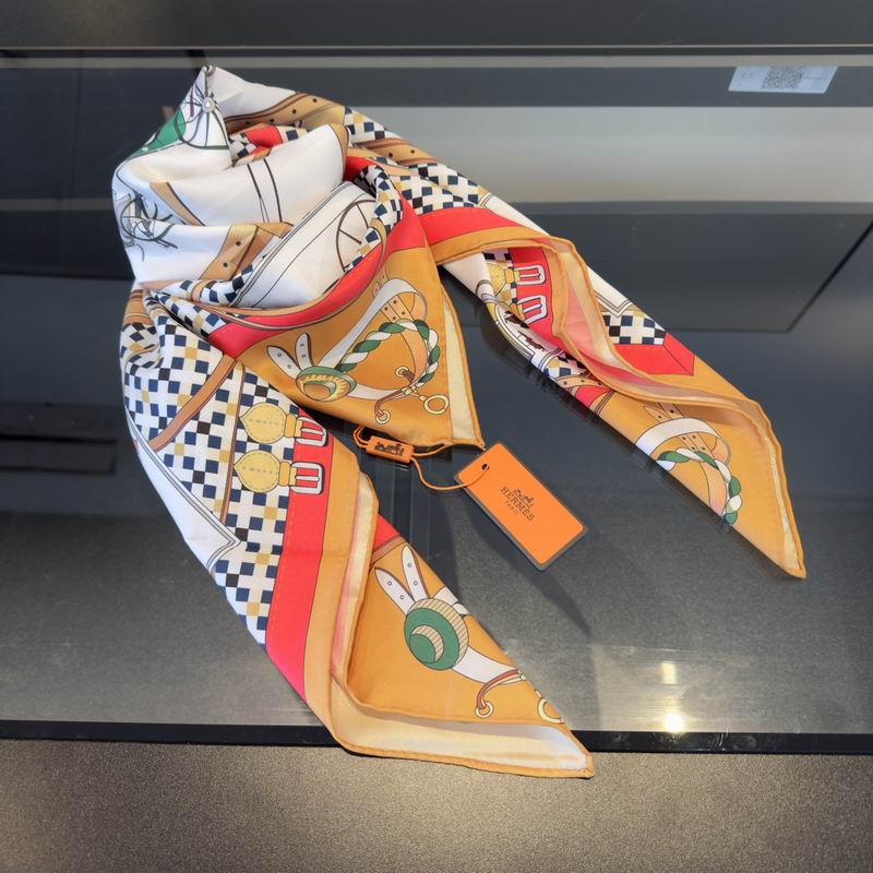 Hermes Silk Scarf 90X90cm E01 (78)