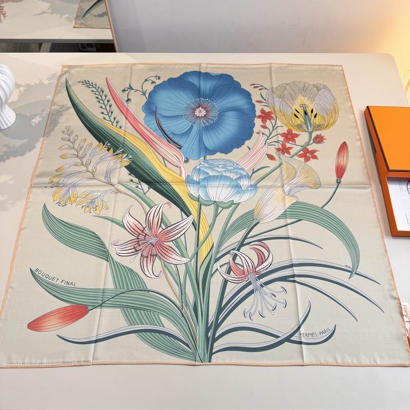 Hermes Silk Scarf 90X90cm E01 (8)