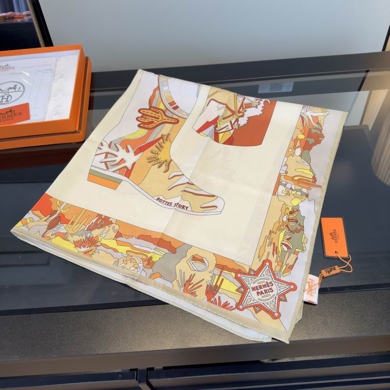 Hermes Silk Scarf 90X90cm E02 (16)
