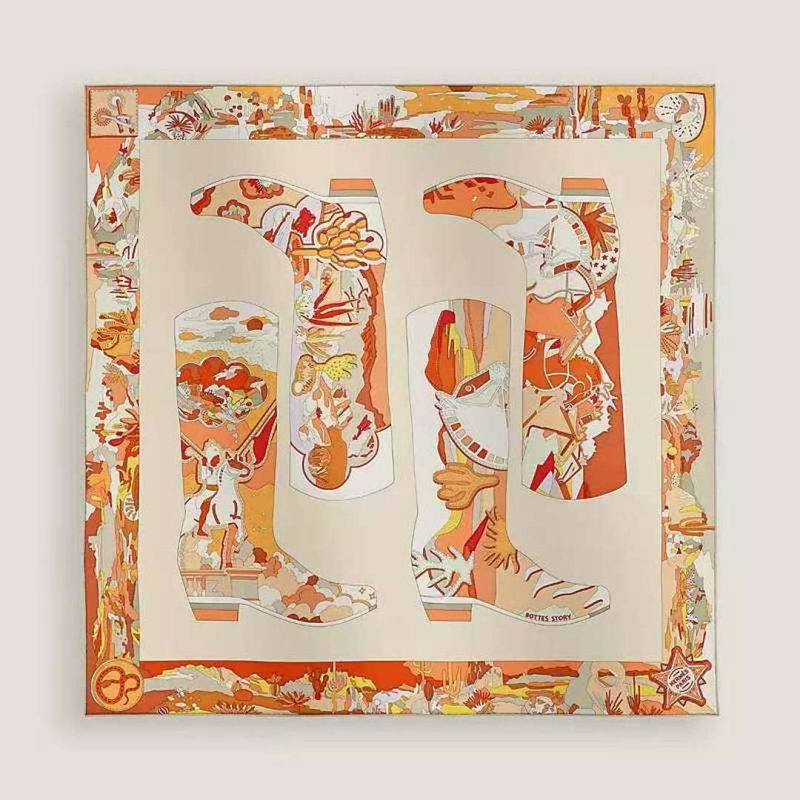 Hermes Silk Scarf 90X90cm E02 (18)