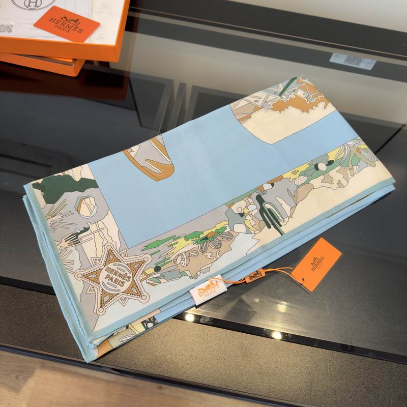 Hermes Silk Scarf 90X90cm E02 (24)