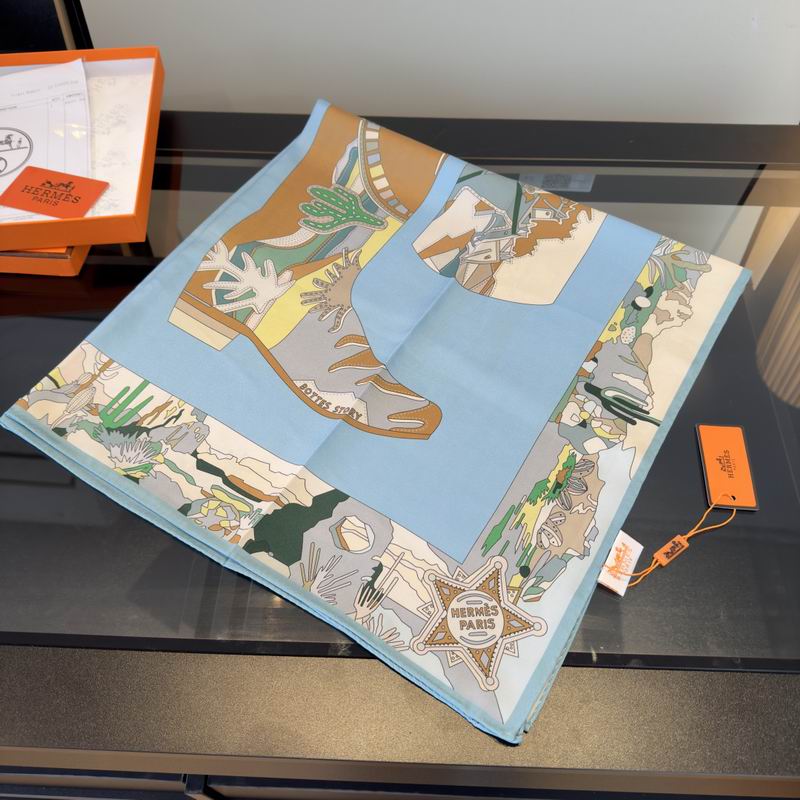 Hermes Silk Scarf 90X90cm E02 (25)