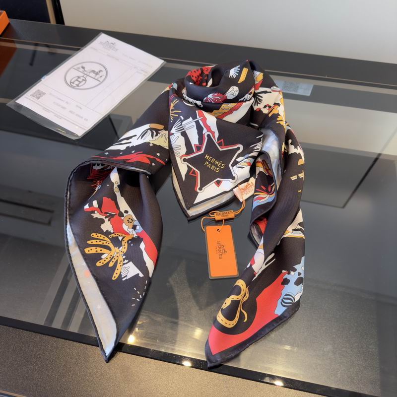Hermes Silk Scarf 90X90cm E02 (31)