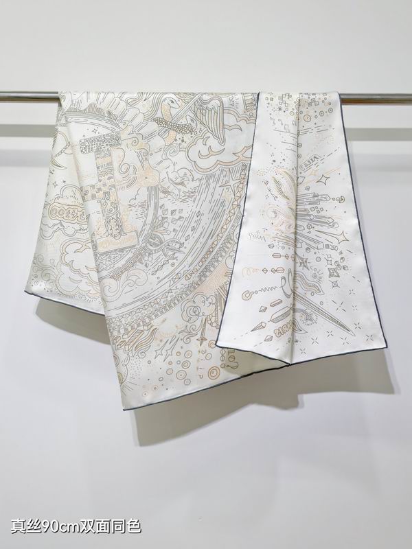 Hermes Silk Scarf 90X90cm E17 (13)