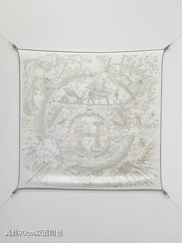 Hermes Silk Scarf 90X90cm E17 (18)