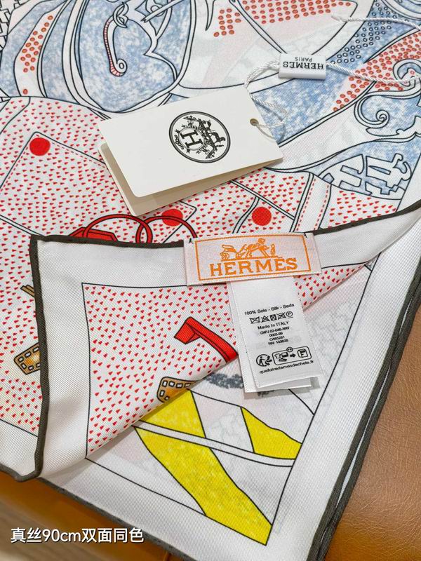 Hermes Silk Scarf 90X90cm E18 (5)