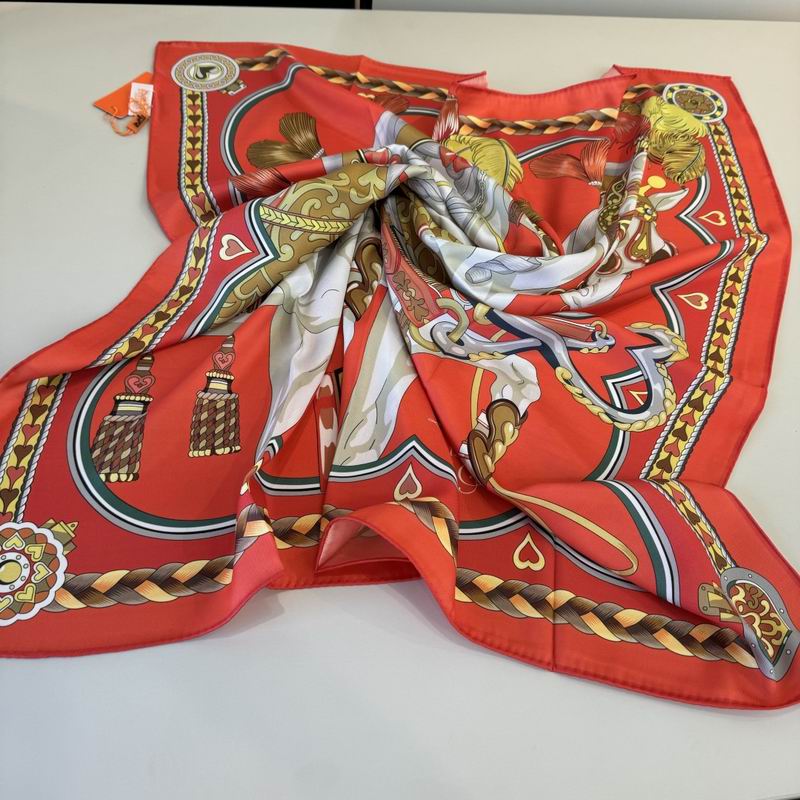 Hermes silk scarf 90X90cm E04 (12)