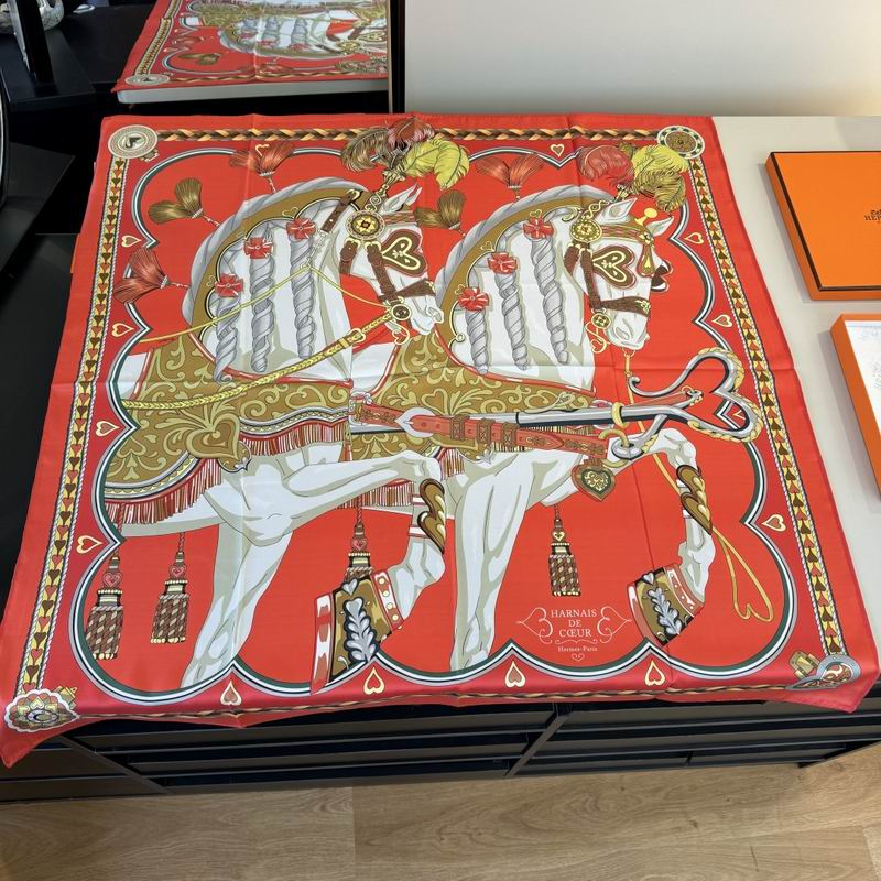 Hermes silk scarf 90X90cm E04 (17)
