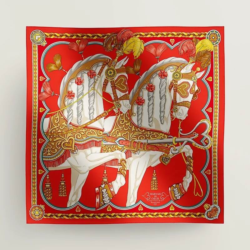 Hermes silk scarf 90X90cm E04 (18)