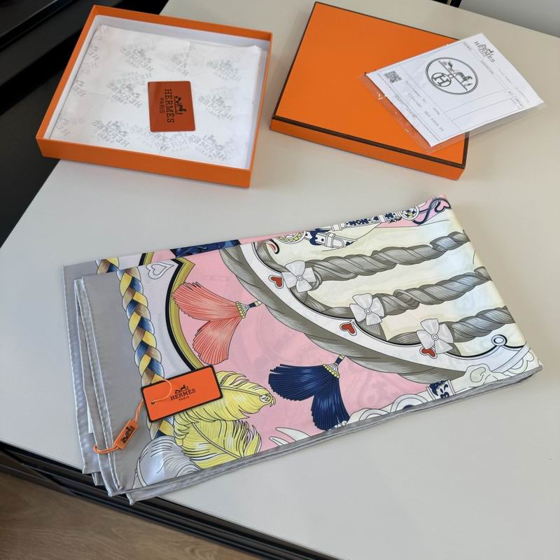 Hermes silk scarf 90X90cm E04 (24)