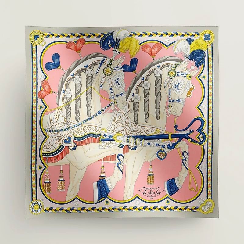 Hermes silk scarf 90X90cm E04 (27)