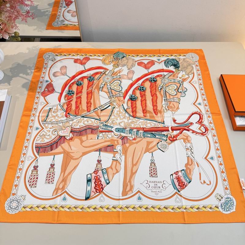 Hermes silk scarf 90X90cm E04 (8)