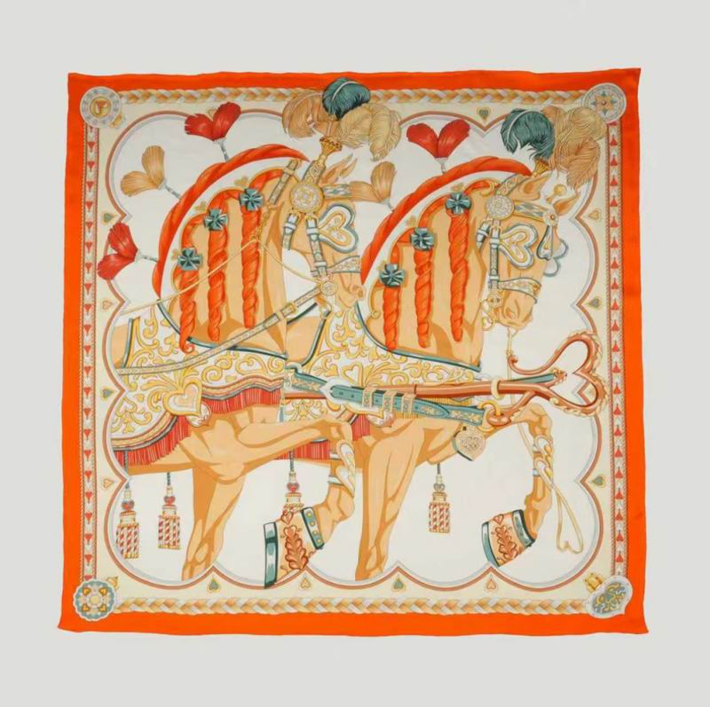 Hermes silk scarf 90X90cm E04 (9)