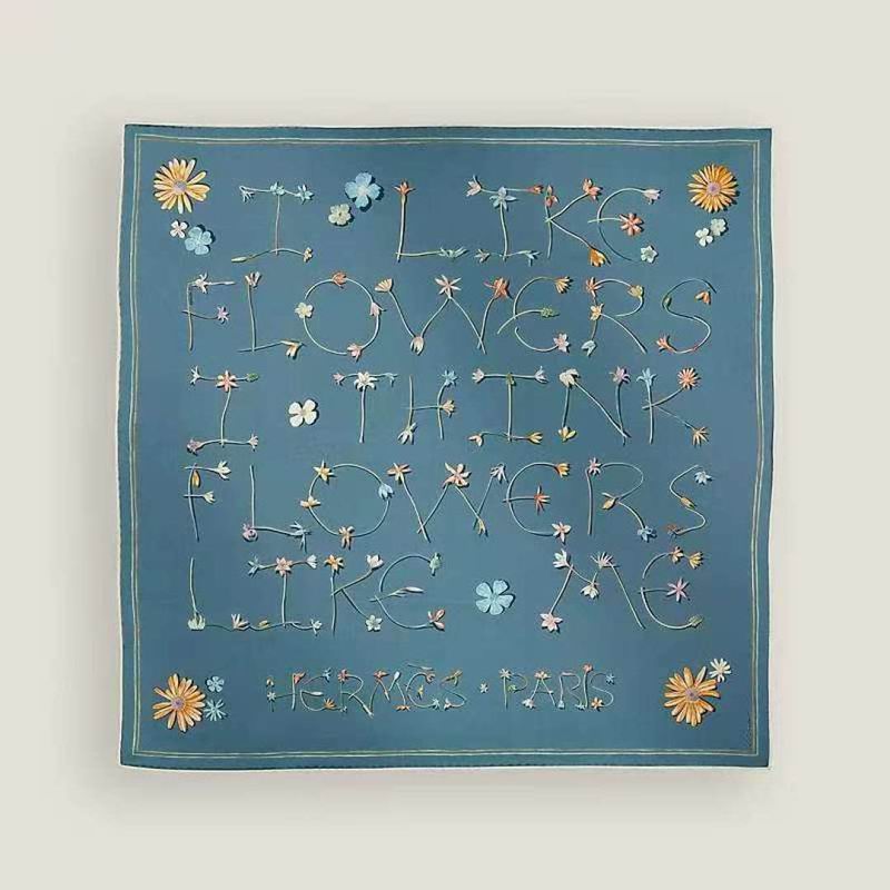 Hermes silk scarf 90X90cm E05 (18)