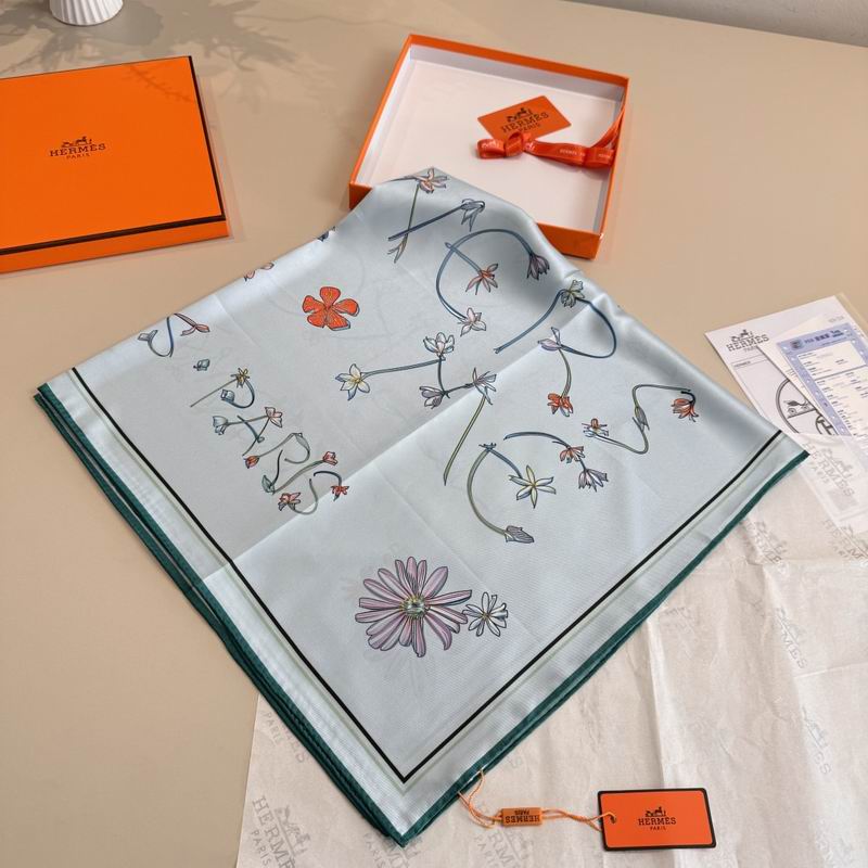 Hermes silk scarf 90X90cm E05 (52)